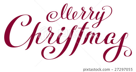 插图素材: merry christmas. lettering handwritten text for