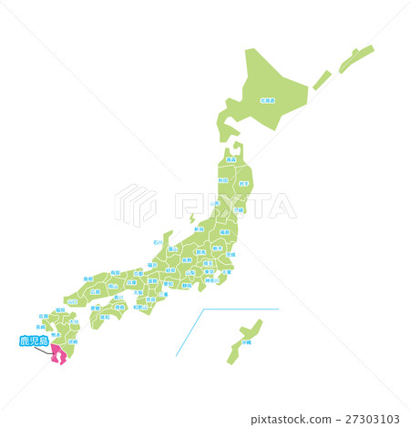 首页 插图 交通工具/交通 地图/标示 日本地图 鹿儿岛县【县·系列】