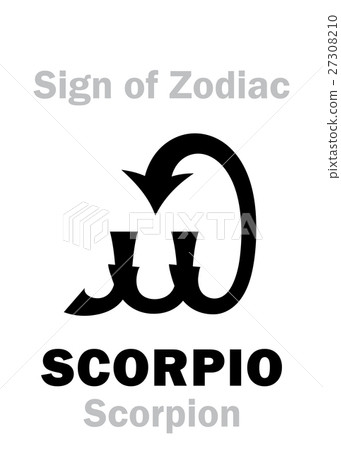 插图素材: astrology: sign of zodiac scorpio (the scorpion)