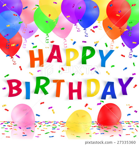 插图素材: happy birthday greeting card.