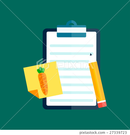 notebook 卡通,notebook卡通 插图素材: notebook document checklist test vector