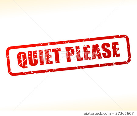 插图素材: quiet please text buffered