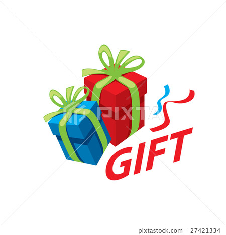 插图素材: vector logo box with gifts