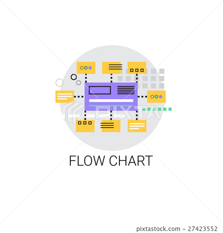 图库插图: flow chart analysis concept data icon