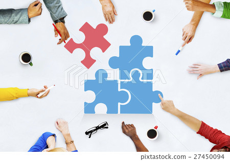 图库照片: team building group work concept