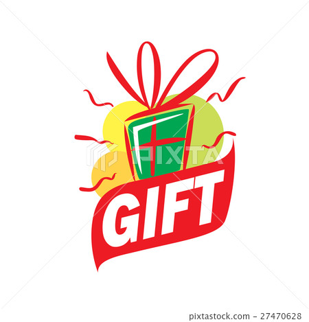 插图素材: vector logo box with gifts