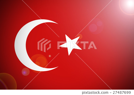 turkeyflag,turkeyvulture 插图素材: turkey national flag 3d illustration symbol