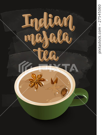 图库插图 indian masala tea.