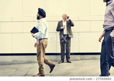 图库照片: business people walking together concept