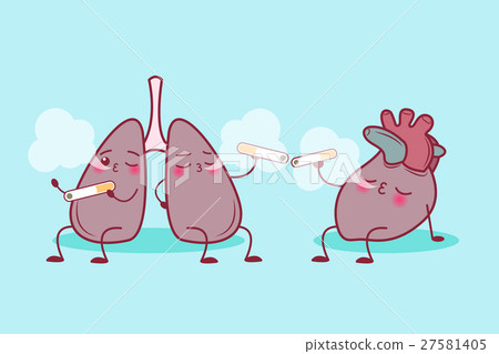 插图素材: lung and heart enjoy smoke 查看全部