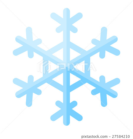 插图素材: snowflake blue crystal icon