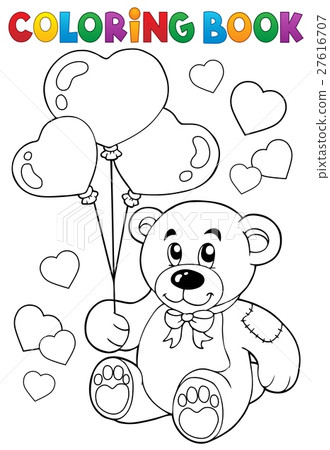 插图素材: coloring book valentine theme 7