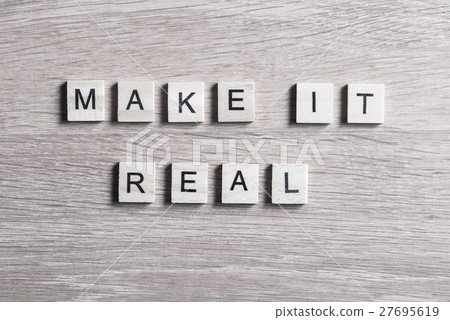 图库照片: make it real motivation