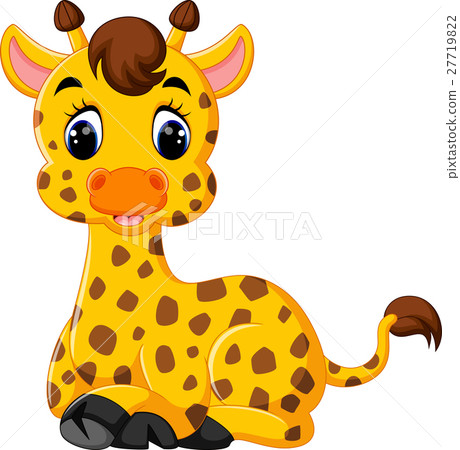 插图素材: illustration of cute giraffe cartoon