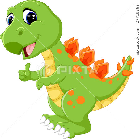 插图素材: cartoon cute dinosaur