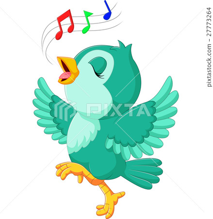 插图素材: cute bird singing 查看全部