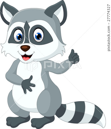 插图素材: baby raccoon cartoon