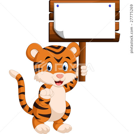 插图素材: cute tiger cartoon