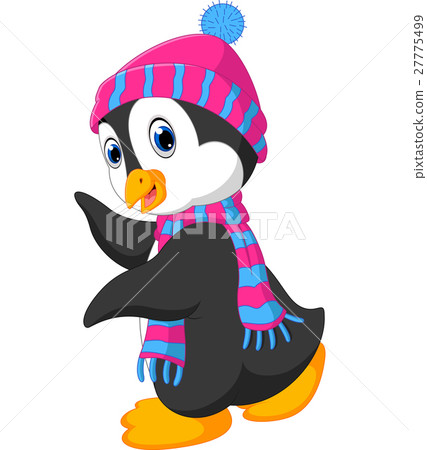 图库插图: cute penguin cartoon