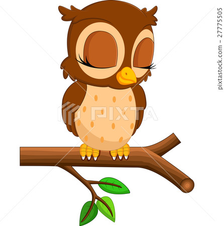 图库插图: cute owl cartoon