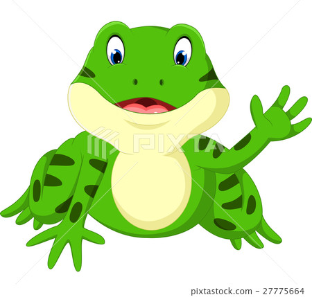 插图素材: cute frog cartoon