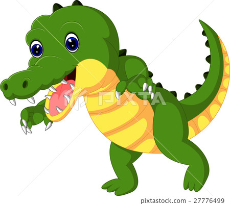 插图素材: cute crocodile cartoon