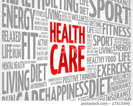 插图素材: health care word cloud