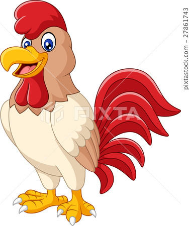 插图素材: cartoon rooster isolated on white background 查看全部