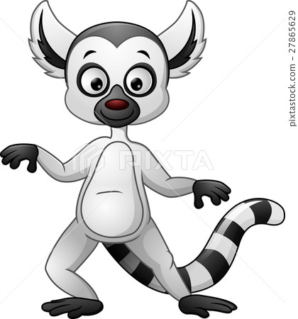 图库插图 ring-tailed lemur cartoon