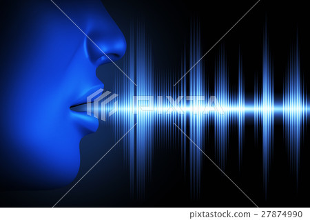 插图素材: sound wave of voice