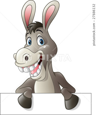 插图素材: cartoon funny donkey holding blank sign 查看全部