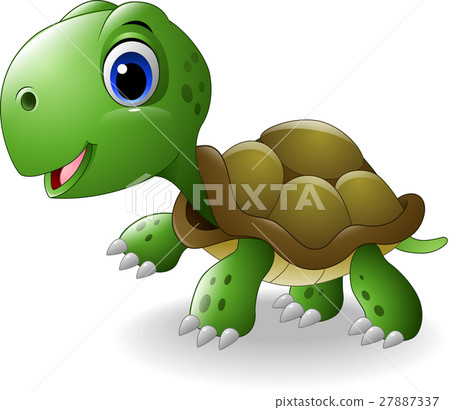 图库插图: cartoon happy turtle