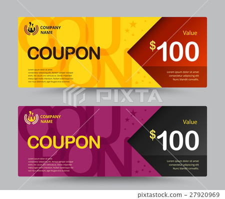 插图素材: gift voucher template design.