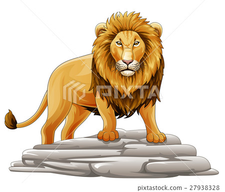 图库插图: cartoon lion mascot