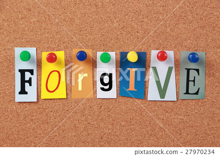 图库照片: forgive single word