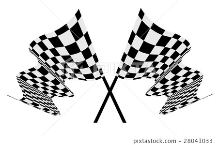 插图素材: checkered race flag.
