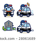 图库插图: 警车 巡逻车 重型车辆
