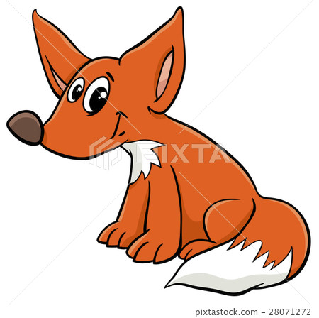 插图素材: young fox cartoon character