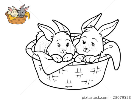 插图素材: coloring book, rabbit