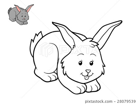 插图素材: coloring book, rabbit