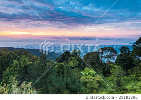 图库照片: cityscape view from top of the penang hill