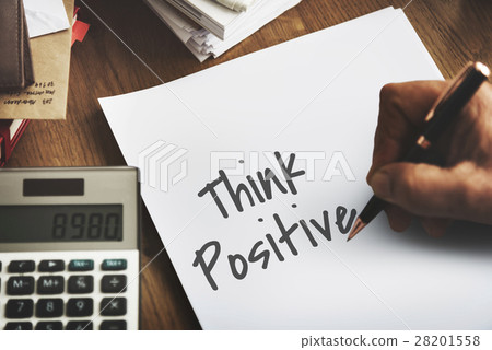 图库照片 be positive think optimistic attitude mindset concept