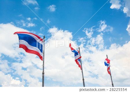 图库照片: flag pole of thailand