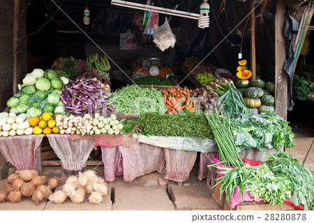 图库照片: small vegetable shop in sri lanka
