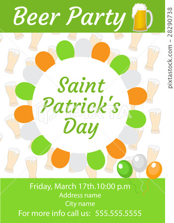 patrick's day invitation, poster, flyer