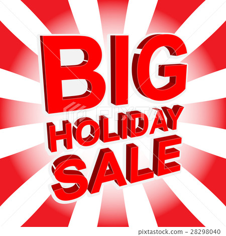 插图素材: red sale poster with big sale text