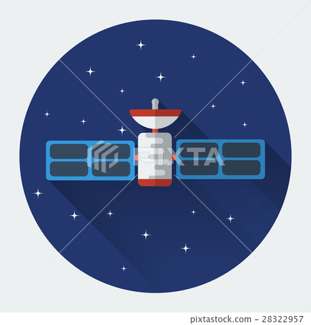 插图素材: space rocket flat icon