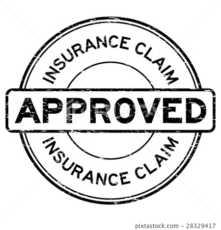 rubber stamp,utility knife 插图素材: grunge black insurance claim approved rubber stamp