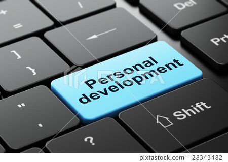 插图素材: learning concept: personal development on computer