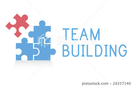 图库插图: team building group work concept